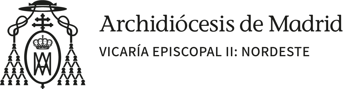 Imagotipo horizontal en negro de Vicaría Episcopal Nordeste