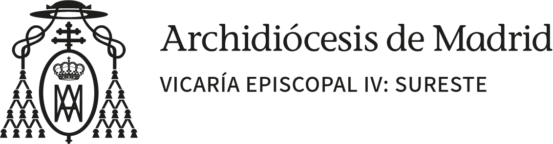 Imagotipo horizontal en negro de Vicaría Episcopal Sureste