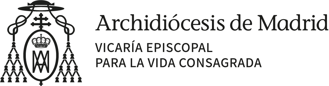 Imagotipo horizontal en negro de Vicaría Episcopal para la Vida Consagrada